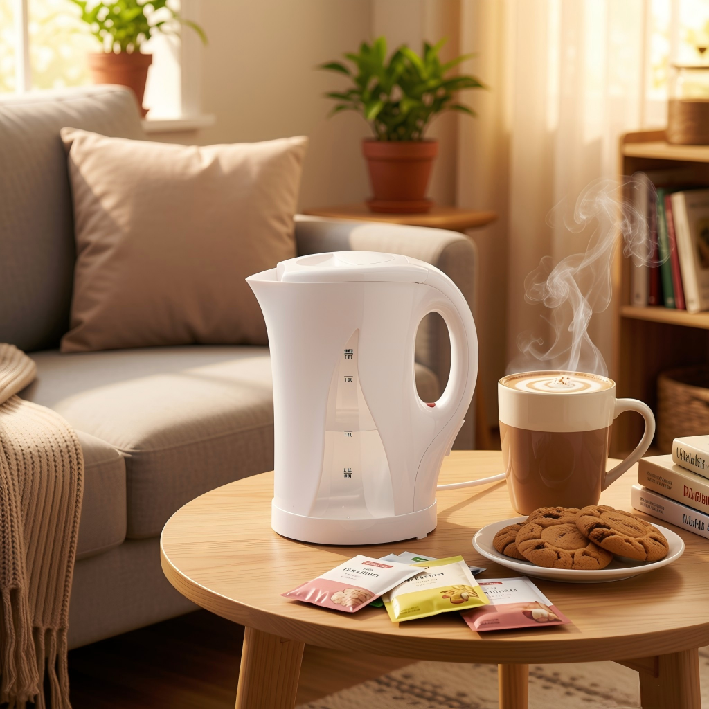 Mini Electric Kettle 1.7L Compact Travel Water Boiler for Tea Coffee - photo 1