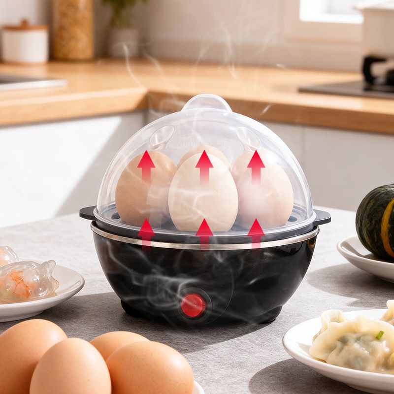 Egg Boiler Electric Double Layer Rapid Egg Cooker Breakfast Maker - photo 2