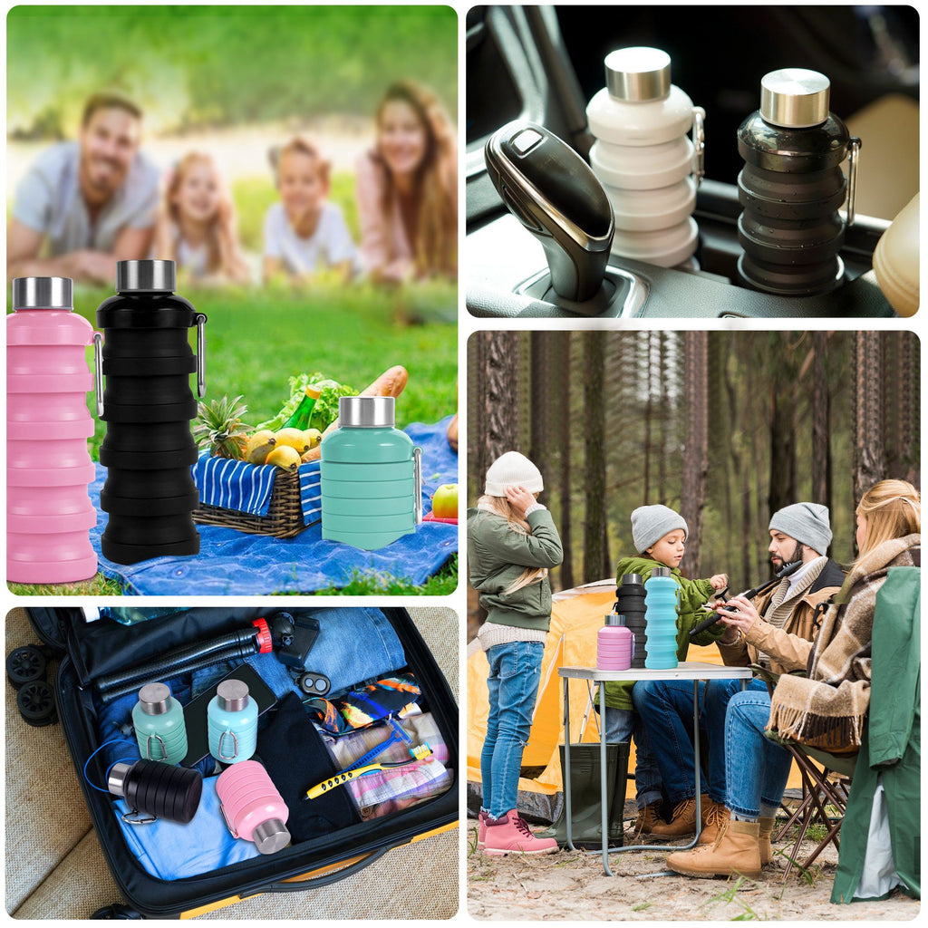 Collapsible Travel Bottle - Large Capacity Silicone Water Bottle - photo 4