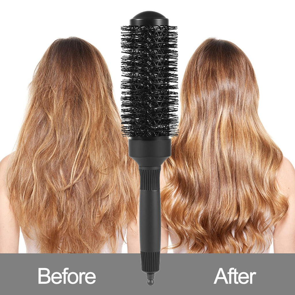 Round Ceramic Hair Brush for Smooth Salon Blowout Styling Look - photo 2