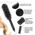 Round Ceramic Hair Brush for Smooth Salon Blowout Styling Look - photo 3