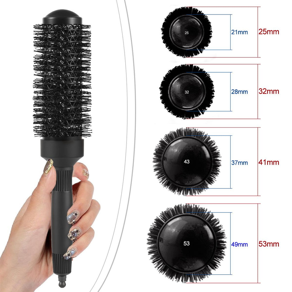 Round Ceramic Hair Brush for Smooth Salon Blowout Styling Look - photo 4