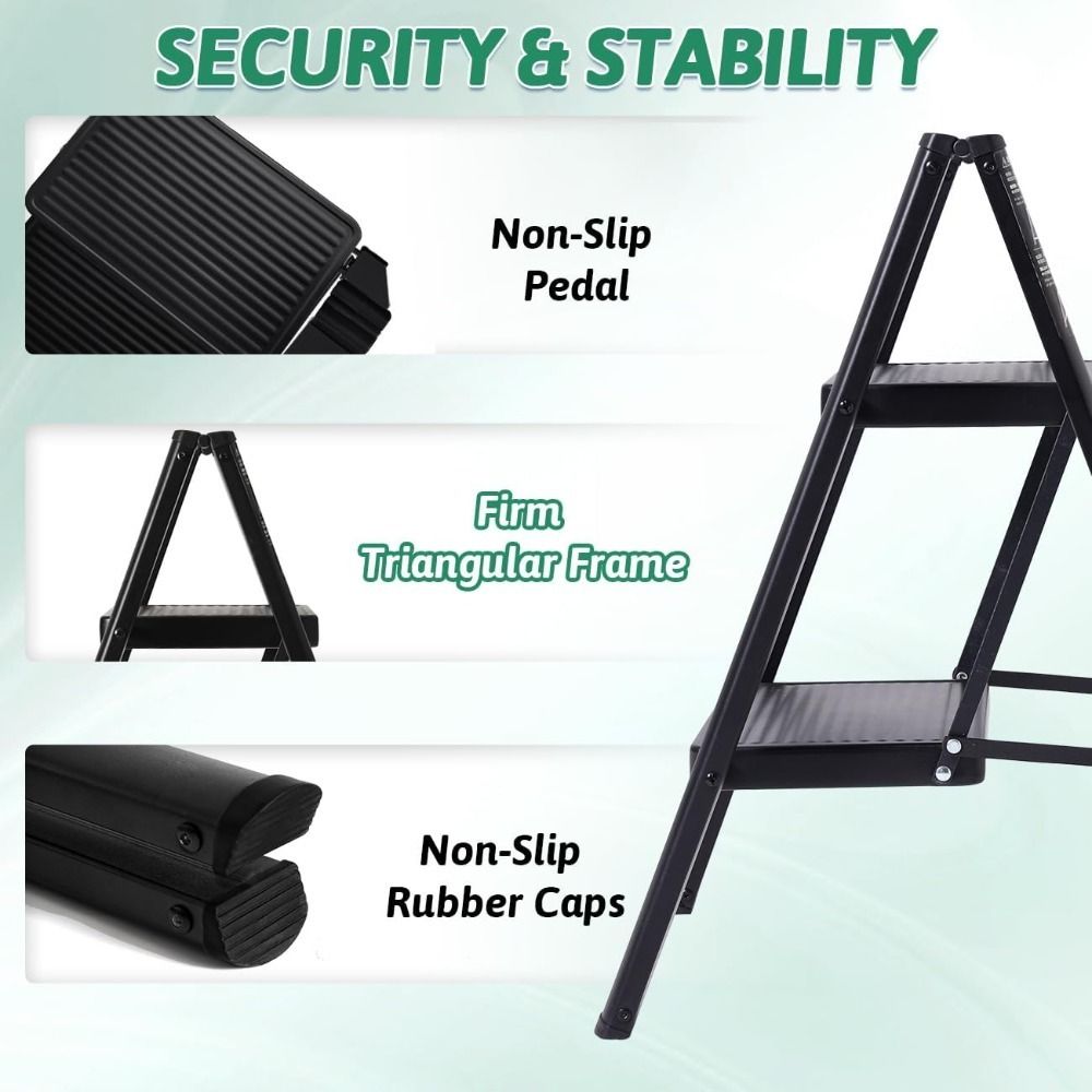 Folding Step Stool 2 Step Ladder Heavy Duty Stepladder for Home UAE - photo 2