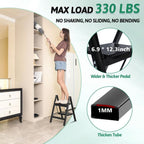 Folding Step Stool 2 Step Ladder Heavy Duty Stepladder for Home UAE - photo 3
