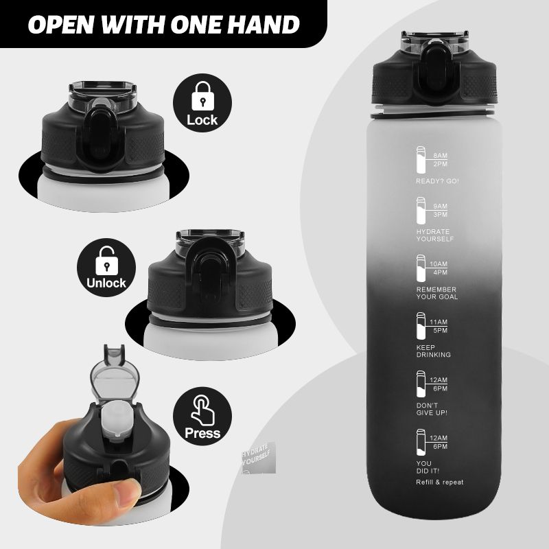 Clear Sport Water Bottle 500ml for Running Soccer Football Gym - photo 2