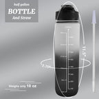 Clear Sport Water Bottle 500ml for Running Soccer Football Gym - photo 3