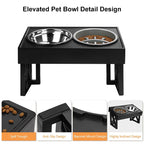 Elevated Dog Bowl Adjustable Height Raised Pet Feeder Stand for Cats - photo 2