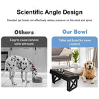 Elevated Dog Bowl Adjustable Height Raised Pet Feeder Stand for Cats - photo 3