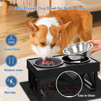 Elevated Dog Bowl Adjustable Height Raised Pet Feeder Stand for Cats - photo 4