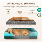 Orthopedic Pet Bed Soft Crystal Velvet Egg Crate Foam Sofa for Dogs - photo 2