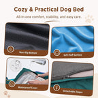Orthopedic Pet Bed Soft Crystal Velvet Egg Crate Foam Sofa for Dogs - photo 4
