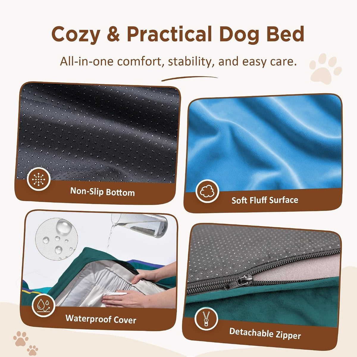 Orthopedic Pet Bed Soft Crystal Velvet Egg Crate Foam Sofa for Dogs - photo 4