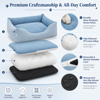 Rectangle Pet Sofa Bed - Soft Bolster Dog Bed for Cats & Dogs - photo 3