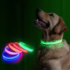 LED Dog Collar Waterproof USB Rechargeable Night Safety Light - photo 1