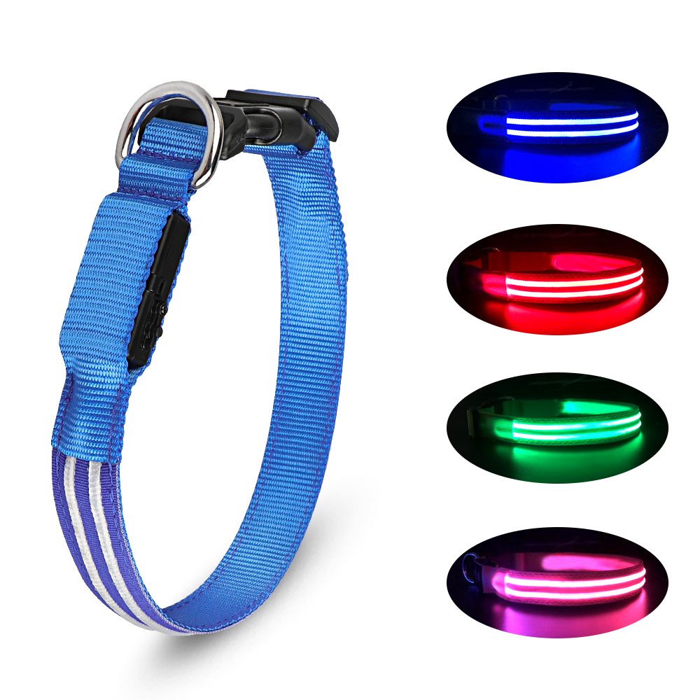 LED Dog Collar Waterproof USB Rechargeable Night Safety Light - photo 3