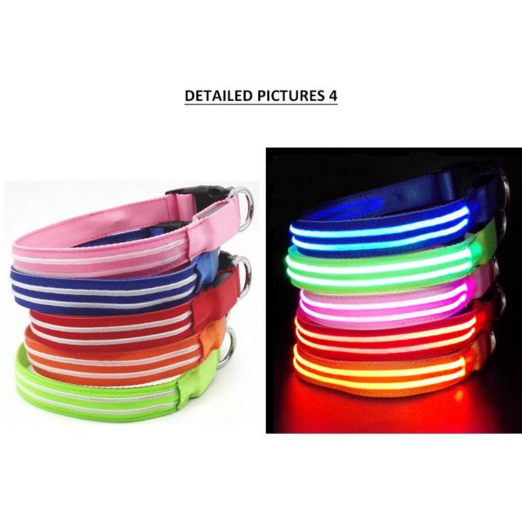 LED Dog Collar Waterproof USB Rechargeable Night Safety Light - photo 4