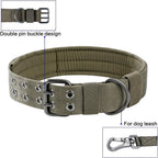 Dog Collar Adjustable Tactical Nylon with Traction Rope D-Ring - photo 3