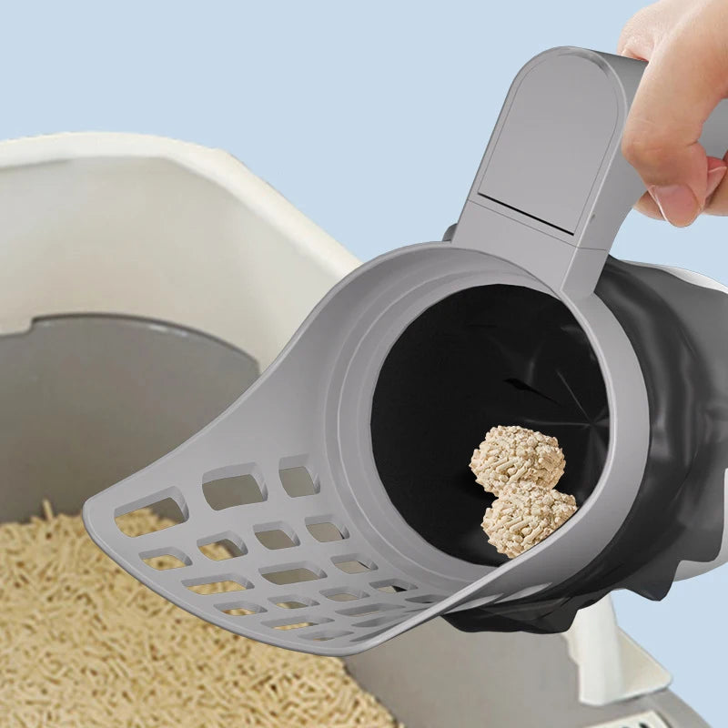 Litter Scoop Cat Poop Shovel with Bags for Easy Daily Cleanup - photo 2