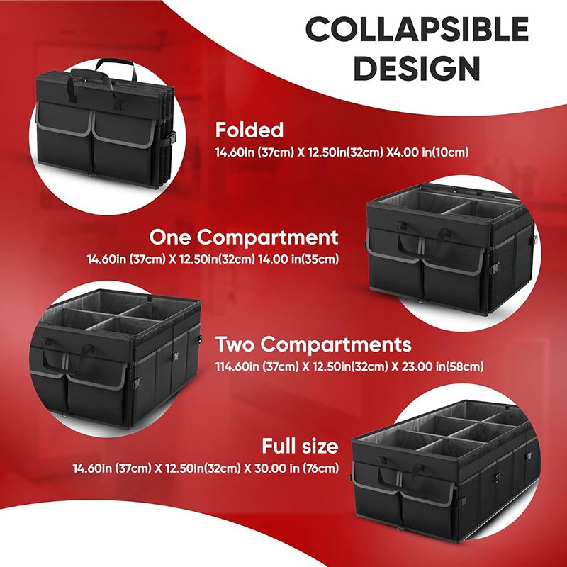 Car Trunk Organizer Foldable Storage Box for Car Boot Accessories - photo 2