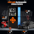150 PSI Portable Car Tire Pump Digital Cordless Rechargeable - photo 3