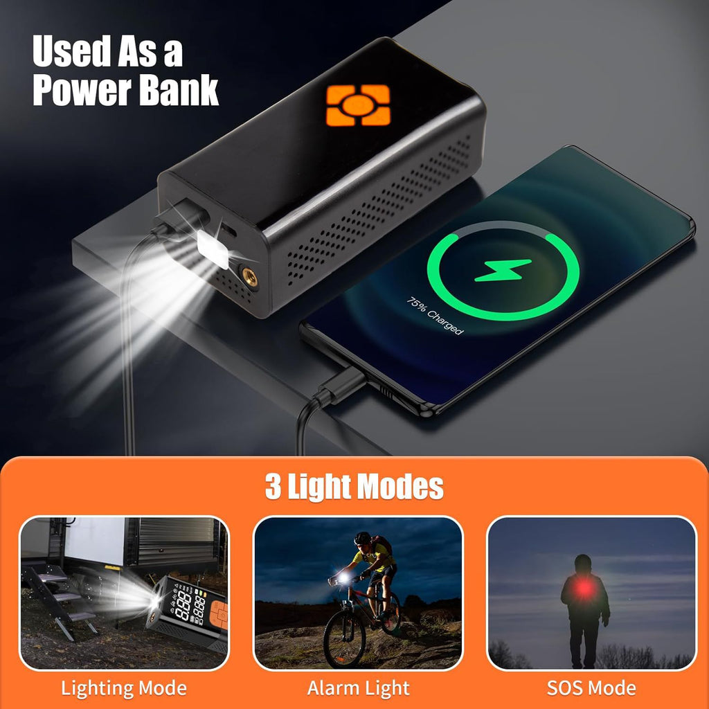 Portable Mini Battery Powered Car Air Pump Compressor Machine - photo 4
