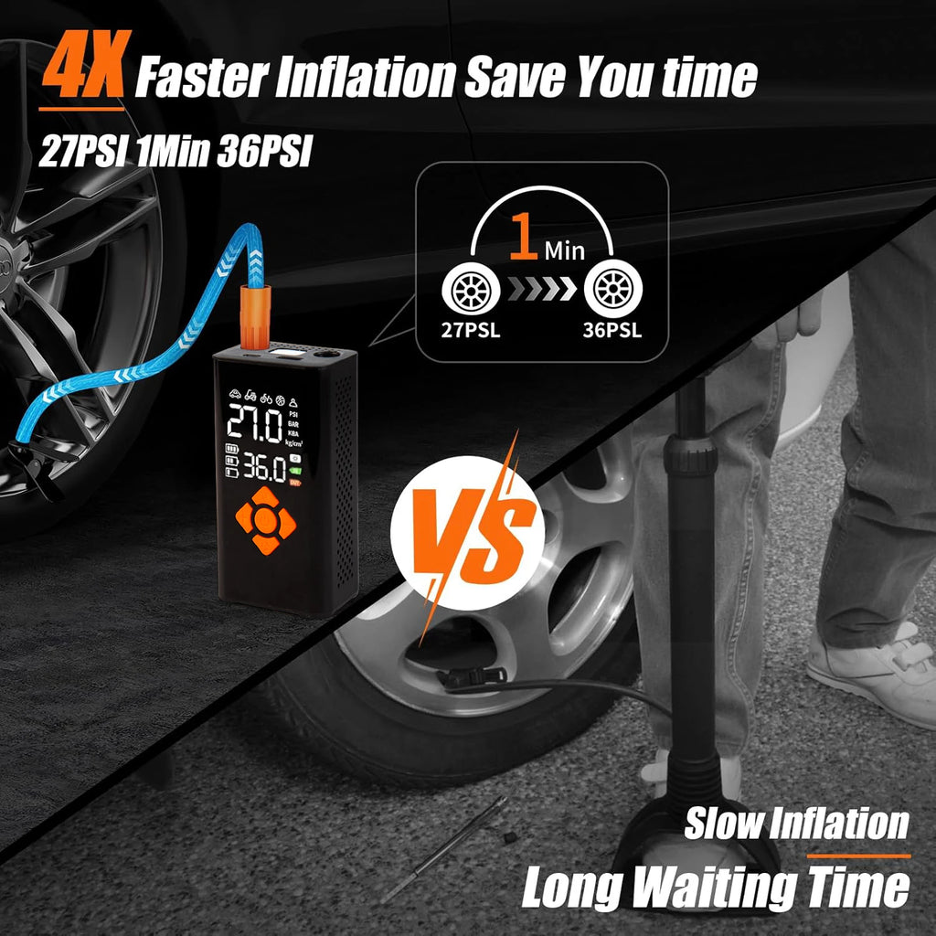 Portable Air Compressor Pump 150 PSI Digital Gauge Tire Inflator - photo 3