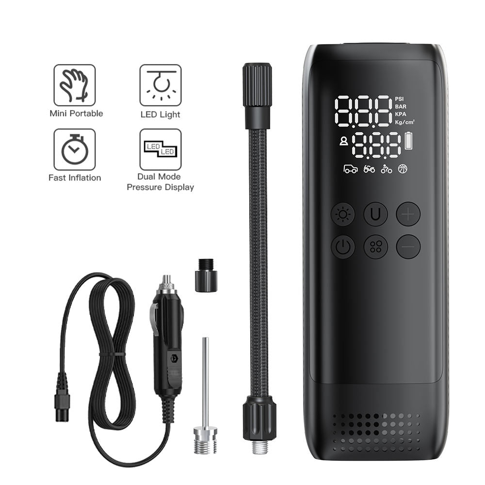 Portable Dual Cylinder Air Inflator 150PSI Car Tire Pump with LED - photo 2