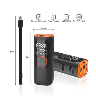 Portable Car Air Compressor Wireless Digital Tire Inflator Pump - photo 1