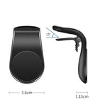 Magnetic Car Air Vent Phone Mount - Strong L Shaped Clip Holder - photo 2