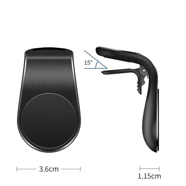 Magnetic Car Air Vent Phone Mount - Strong L Shaped Clip Holder - photo 2