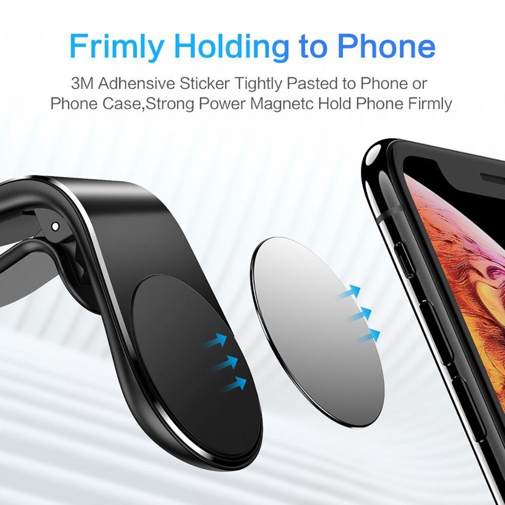 Magnetic Car Air Vent Phone Mount - Strong L Shaped Clip Holder - photo 4