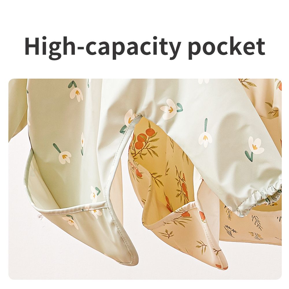 Long Sleeve Waterproof Baby Bibs with Pocket - Smocked Apron Style - photo 4