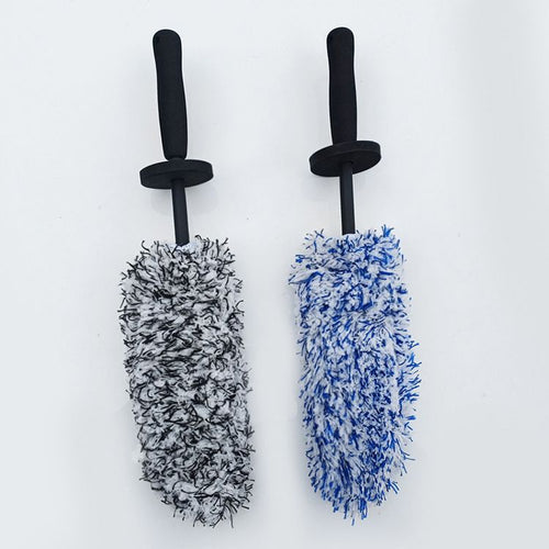 Car Wheel Cleaning Tire Brush with Long Reach Microfiber Head - photo 1