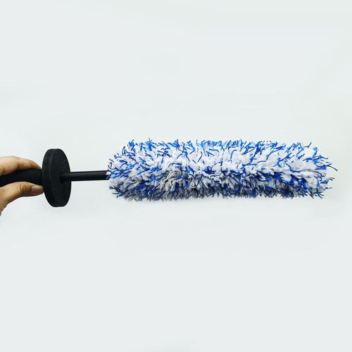 Car Wheel Cleaning Tire Brush with Long Reach Microfiber Head - photo 2