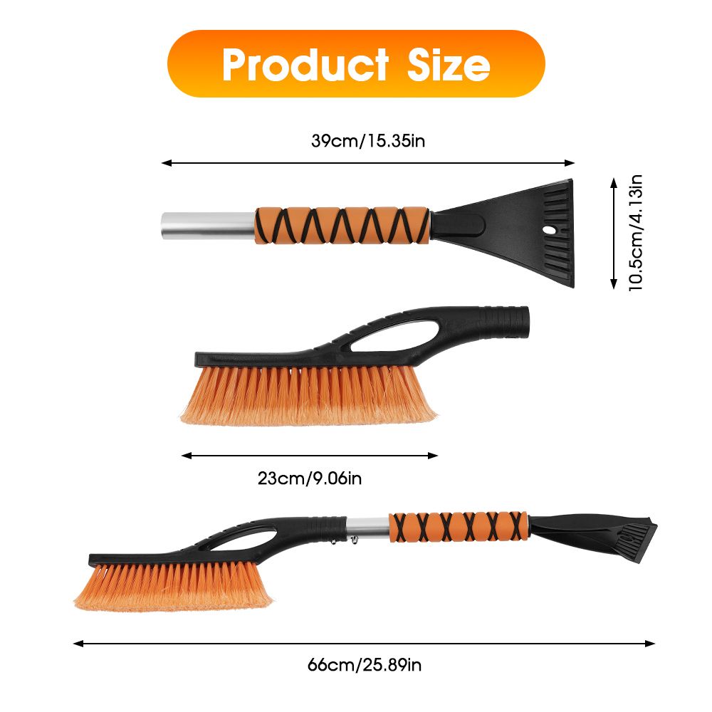 Snow Cleaning Brush with Ice Scraper for Car Wheels & Windows - photo 3