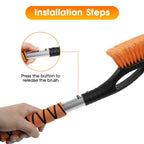 Snow Cleaning Brush with Ice Scraper for Car Wheels & Windows - photo 4