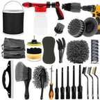 Detailing Brush Set 33 Pcs Car Cleaning Kit with Drill Attachments - photo 1