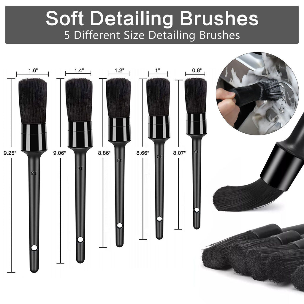 Detailing Brush Set 33 Pcs Car Cleaning Kit with Drill Attachments - photo 4