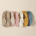 Ruffle Edge Baby Bibs Snap Button Soft Absorbent Feeding Bibs - photo 1