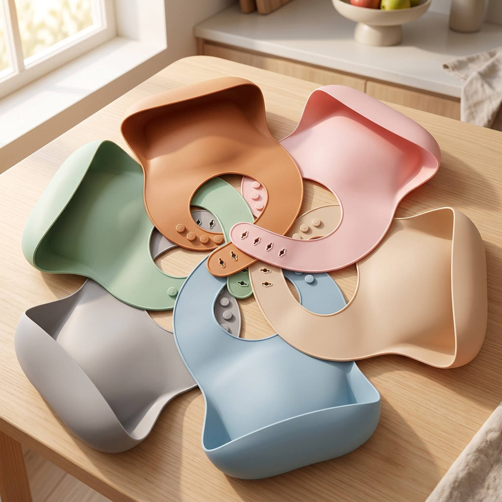 Waterproof Silicone Baby Bibs - Soft Easy Clean Bibs for Babies - photo 1