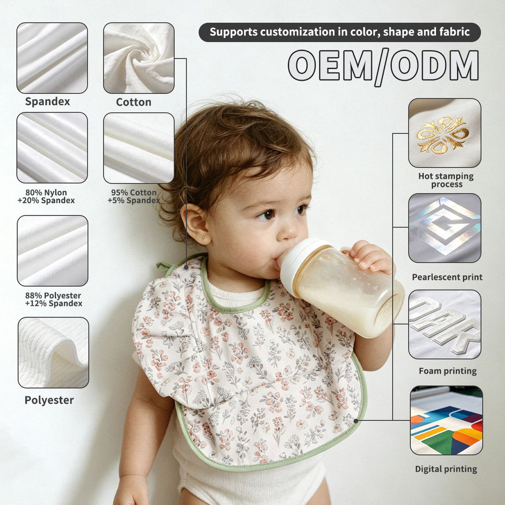 Baby Bib Waterproof Batwing Design with Food Pocket for Infants - photo 4
