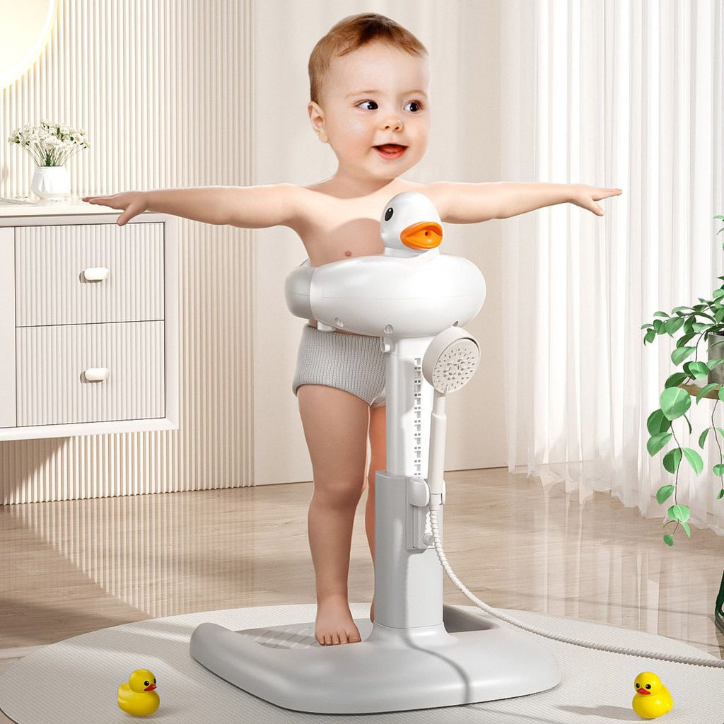 Baby Bath Shower Stand with Steps - Adjustable Non-Slip Seat - photo 1