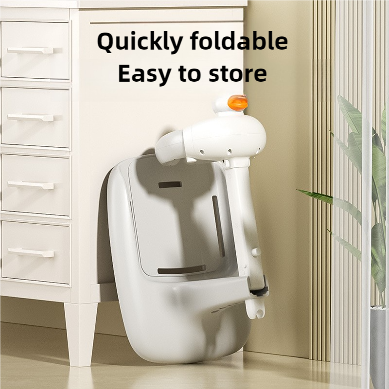 Baby Bath Shower Stand with Steps - Adjustable Non-Slip Seat - photo 4