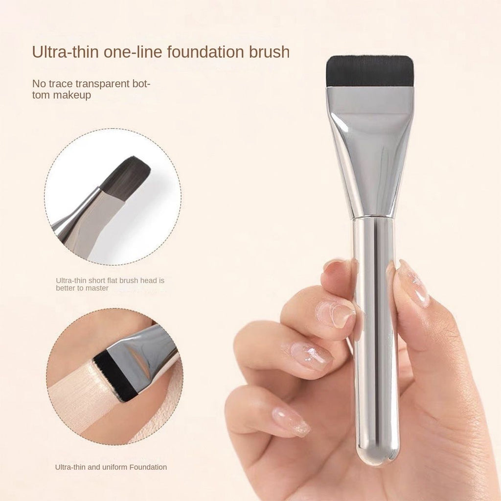 Flat Foundation Makeup Brush for Smooth Base & Mask Application - photo 4