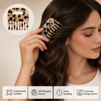 Wide Tooth Comb Large Acetate Hair Comb Marble Pattern Detangler - photo 3