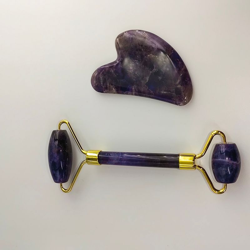 Jade Roller and Gua Sha Facial Massage Set for Face and Neck - photo 2