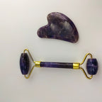 Jade Roller and Gua Sha Facial Massage Set for Face and Neck - photo 2
