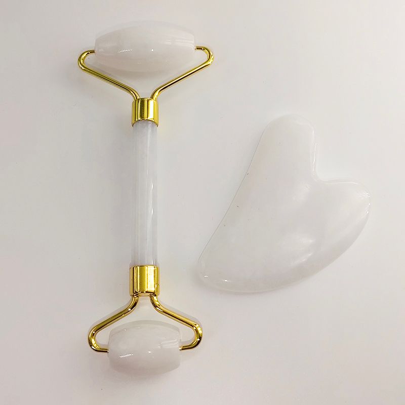 Jade Roller and Gua Sha Facial Massage Set for Face and Neck - photo 3