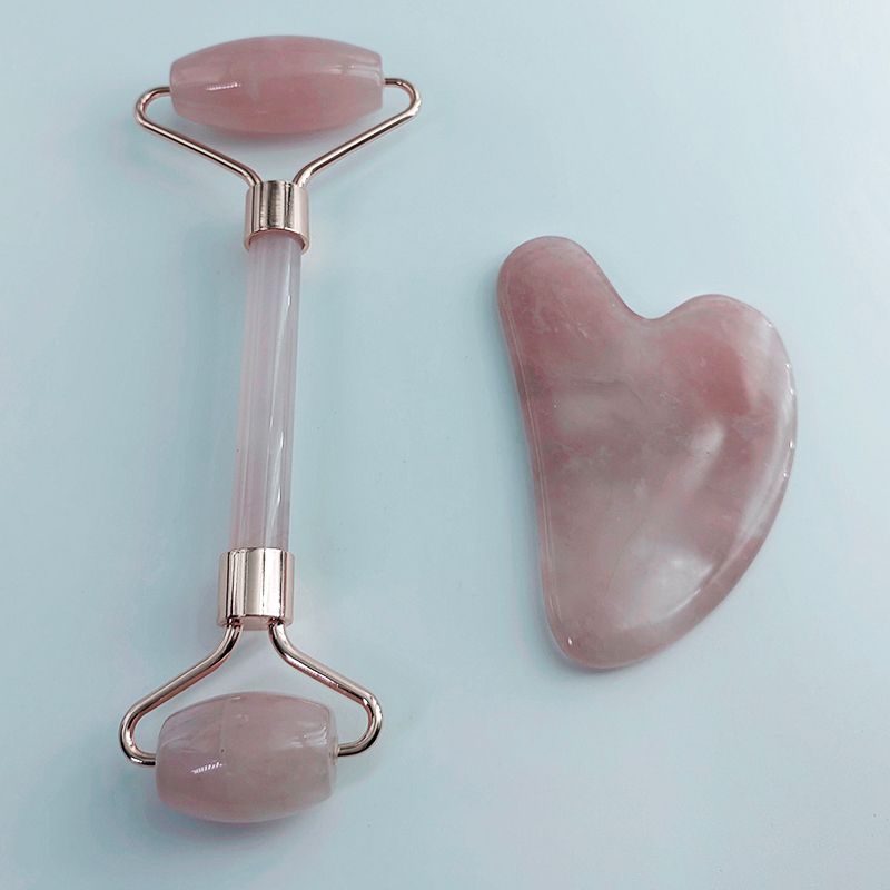Jade Roller and Gua Sha Facial Massage Set for Face and Neck - photo 4