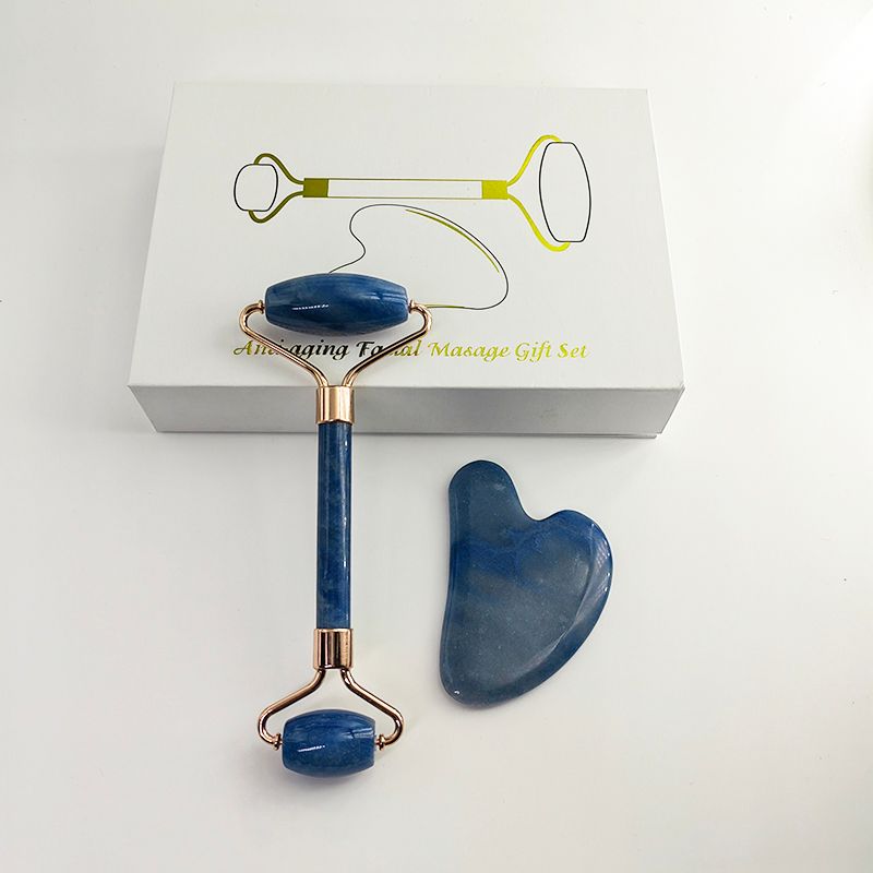 Jade Roller & Gua Sha Facial Massage Set With Storage Box Gift - photo 2